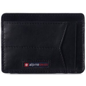 Alpine Swiss Men RFID Safe Minimalist Front Pocket Wallet Small Slim Card Holder